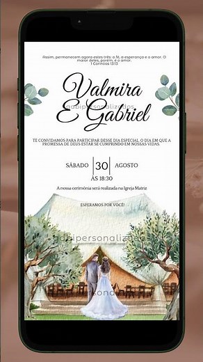 Convite casamento animado