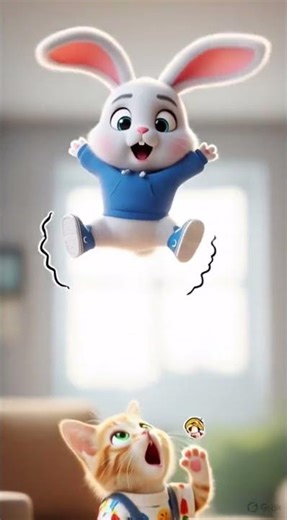 Cute Cat & Bunny Funny Dance 😍🐱🐰 Tapori Style #shortsfeed