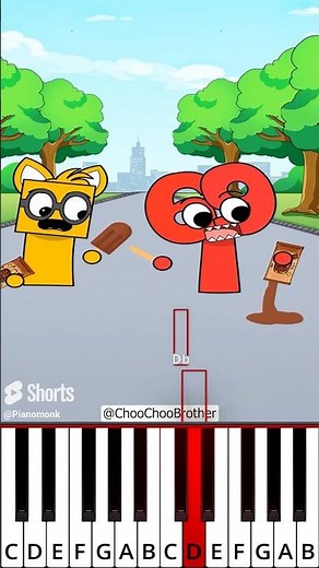 POV The Good Friend - Sprunki NumberBlocks OC One (@ChooChooBrother) - Octave Piano Tutorial