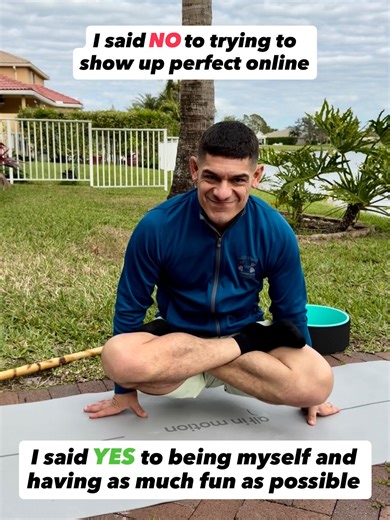 Joe Berrones on Instagram: "You don’t need to be polished. You don’t need the perfect angle, script, body, or vibe. Trying to be perfect creates friction. Being real removes it. If you’ve been holding back from posting, sharing, or starting because you’re worried how it’ll look, then here’s some truth: You’re allowed to show up cringe AF. You’re allowed to have fun. You’re allowed to be yourself. That’s the version people actually connect with."