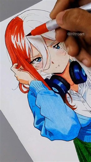 ✨Drawing Miku ✨From quintessential quintuplets #shorts #miku #quintessentialquintuplets