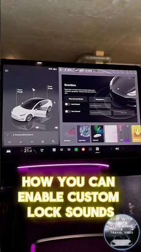 Custom lock sounds for your Tesla #teslatips #electriccar #teslasounds