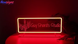 Personalized Studio Neon Sign,Customizable Dimmable Acrylic Name Music LED sign for Music Room, Recording Studio, Gift for Musicians Audiophiles Enthusiasts