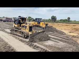 Extremely Machinery Road building operator sand filling Dump Truck Bulldozer & Roller