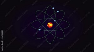 Video illustrating Bohr's Atomic Model, depicting atomic structure with electrons orbiting the nucleus, perfect for science and educational content