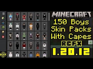 150 Boys Skin Packs With Capes For Minecraft 1.20.12 (Mobile and PC)