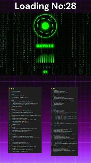 Insane Matrix Code Rain Effect 🟢 Pure CSS! #Shorts #coding #programming #htmlcss #javascript