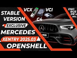 Installation Xentry OpenShell 2025.03 XDOS Latest & Most Stable Version for C4 C5 C6 VCX VXDiag VCI