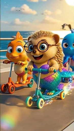 The Rainbow Mermaid Hedgehog 🌊🦔✨ | Cutest Underwater Adventure You’ll Ever See!
