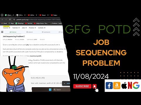 Job Sequencing Problem | gfg potd today | POTD | GFG Problem of the Day | C++ |