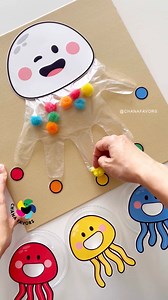 4.5M views · 10K reactions |  Jellyfish Joy - Pom Pom Color Play!  Dive into a sea of creativity with this vibrant printable.  Engage little fingers in fine motor fun, practicing colors and sorting. An educational adventure awaits!  Link in Bio. #chanafavors #KidsActivities #toddleractivities #finemotorskills #learningisfun | Chanafavors | Facebook