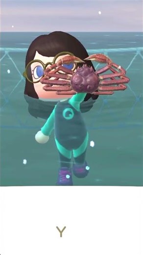 my FIRST snow crab almost broke me 😭 #acnh