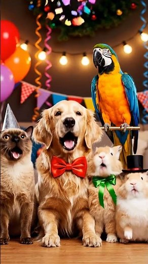 All the animals say happy new year! 🎉🐶🐱🦜🐰🐹#happynewyear #newyear2026 #newyearseve #animals