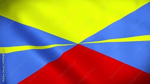4K National Animated Sign of Reunion Island, Animated Reunion Island flag, Reunion Island Flag waving, The national flag of Reunion Island animated.