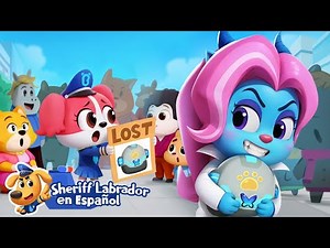 Papillon's Lost Backpack 🎒 Cartoon 🔍Sheriff Labrador in Spanish