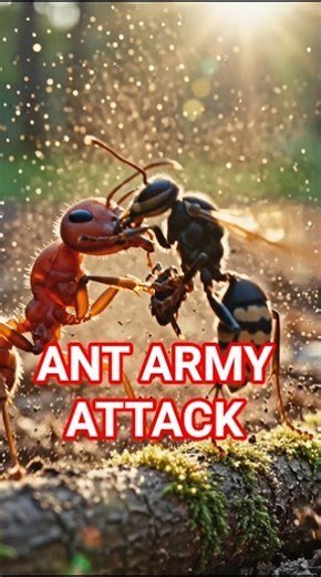 ONE ANT vs DEADLY👻💥Wasp Then THIS Happened | Ant Army Attack #shorts #nature #viral