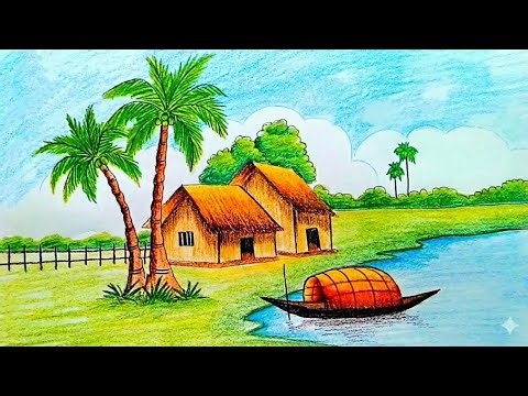 How to Draw a Beautiful Landscape Step by Step | Easy Pencil Sketch for Beginners