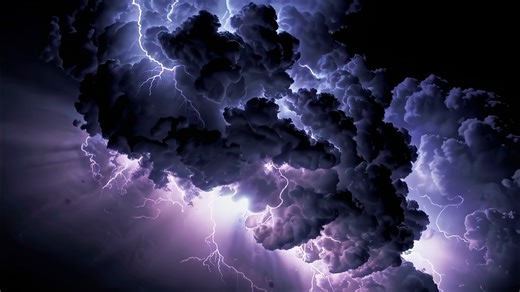 Thunder, Storm, Sky. Free Stock Video