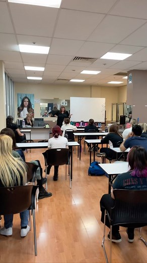 Matrix training for our students today | Academies Australasia Hair & Beauty – Brisbane
