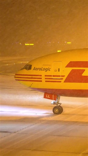 #snow #storm #heavysnowfall🌨🌨 #boeing777 #dhl