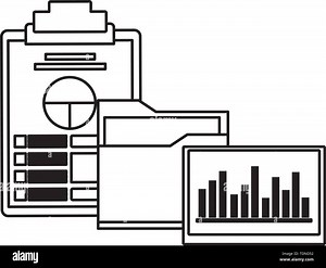 documents folder files icon cartoon in black and white Stock Vector Image & Art - Alamy