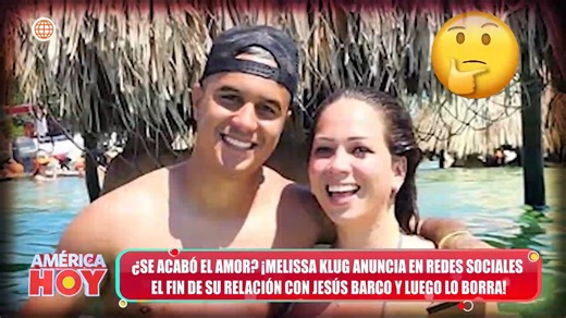 8.4K views · 76 reactions | ¿SE ACABÓ EL AMOR?  Melissa Klug anunció en redes sociales el fin de su relación con Jesús Barco, pero luego la borró . ¿Habrá problemas en el paraíso? ¿O solo fue pura estrategia de marketing?  Encuentra más momentos como este AQUÍ ► https://tinyurl.com/yc3hytay Mira el programa completo de #AméricaHoy en América tvGO ► https://bit.ly/ahfbtvgo | América Hoy | Facebook