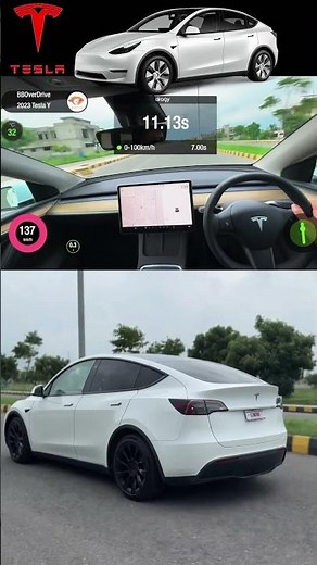 ⚡️ Tesla Model Y Acceleration Test - 0-100 & 1/4 Mile Speed test 🔥