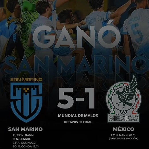 Kemenangan Bersejarah San Marino atas Meksiko 5-1