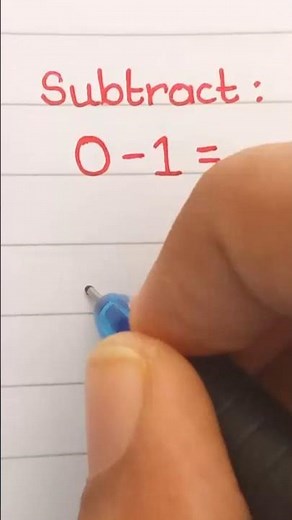 Subtract 1 from 0 ! #maths #shortsfeed #numbers