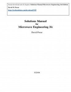 Microwave Engineering Pozar 3rd Edition Pdf Download