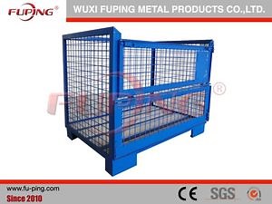 [Hot Item] Storage Box Wire Mesh Cage Metal Bin Container Pallet Foldable Stackable Steel Pallet