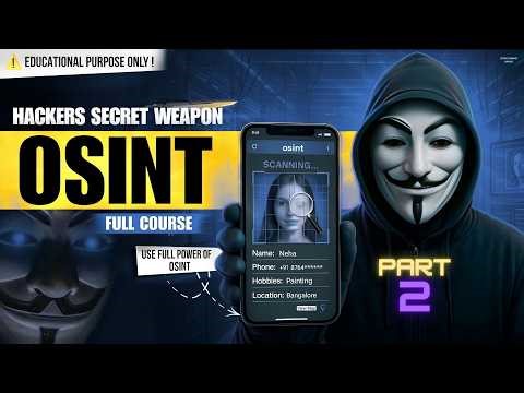 OSINT Full Course Part 2 | Instagram OSINT, Website OSINT & Dark Web OSINT Educational Purpose Only)