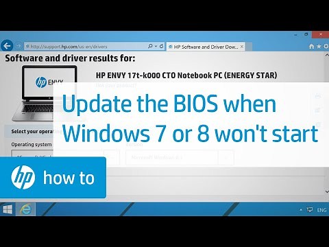 Update the BIOS when Windows 7 or 8 Does Not Start | HP Notebooks | HP Support
