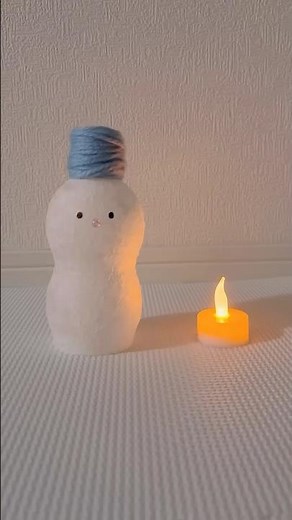 【クリスマス工作】ペットボトルで可愛い雪だるまの置物を作ってみた