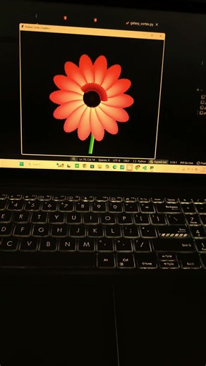 Beautiful Flower Using Python Turtle #coding #python #webdevelopment