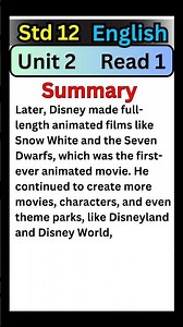 Std 12 English Unit 2 Read 1 Summary #std12english #boardexam #english #class12