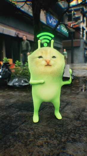 TinyYelly on Instagram: "Alien Cat VS Oriental Pearl Tower"