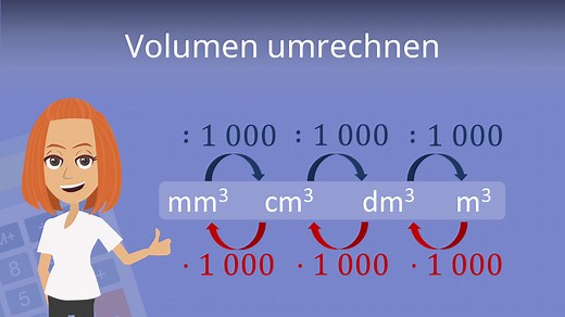 Volumen umrechnen • Kubikmeter in Kubikzentimeter, Tabelle | Studyflix.de