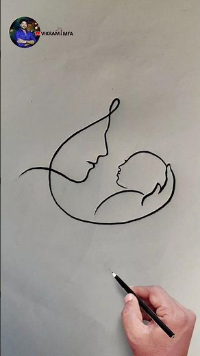 Simple line drawing step by step