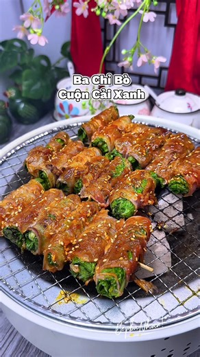 Cách làm bò cuốn cải xanh bằng ba chỉ mềm, không khô