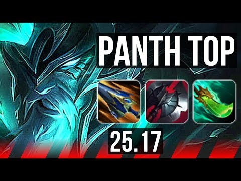PANTHEON vs KAYLE (TOP) | 6 solo kills, 17/3/5, Dominating | EUW Diamond | 25.17