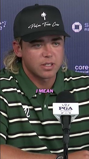 Garrick Higgo's caddie was yelling at him to get to the tee #shorts #pgachampionship #golf