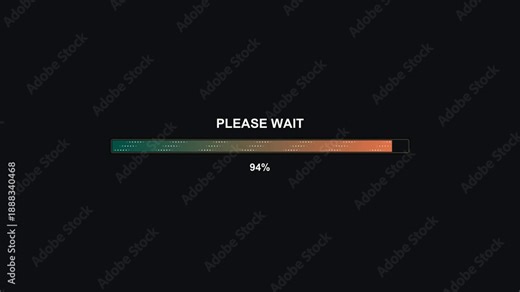 Loading bar progress animation for video editing and website design, visualizing completion status during loading times and transitions