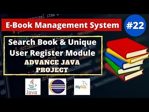 #22 Search Book & Unique User Register Module | Ebook Java Project | Advance Java Web Project