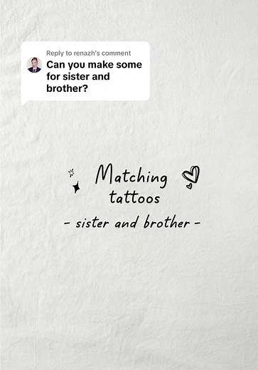 Creative Matching Tattoos for Siblings