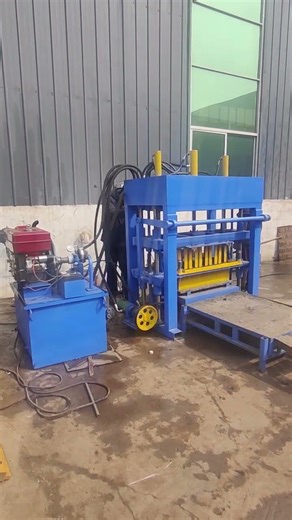 QT4-30 diesel High-Pressure Small Concrete Brick Machine Solid Hollow Blocks #diesel #concreteblocks