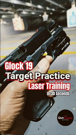 Glock 19: Laser Training Percision Drill - POV #shootingrange #glock19 #laser #pov #9mm