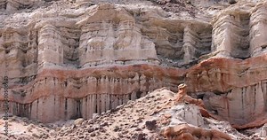 Unique rock formations at Red rock State park in California, Mojave desert.