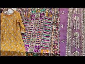 Pakistani Designer Dresses 2023 | Nikka Mehndi Walima Wedding Collection Gotta Pati | Din Collection