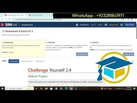 Excel 2021 Skills Approach - Ch 2 Challenge Yourself 2.4 | Simnet 2024 & 365 Chapter 2
